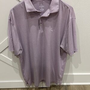 Rhoback Lavender Striped Men's Polo Shirt